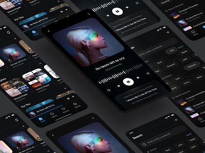 Dreamify - Music Streaming App 💎 app ariana grande music music app music app design music player music stream music streaming podcast podcast player search music stream ui ui design