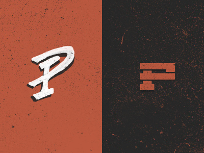 PF Brand Experiment branding custom design hand lettering identity texture type typography