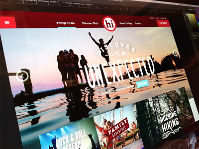 Discover Ohio Concept design homepage interface ohio ui ux web website