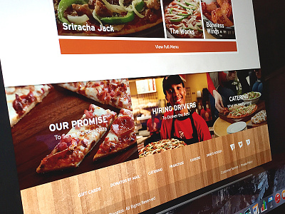 More Pizza design food footer ui ux web website