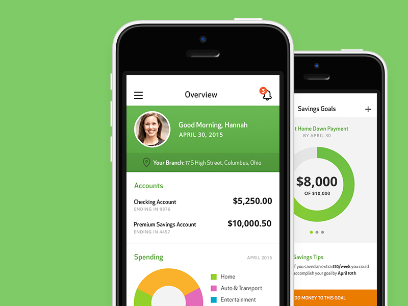 Financial App by Phil Franks on Dribbble