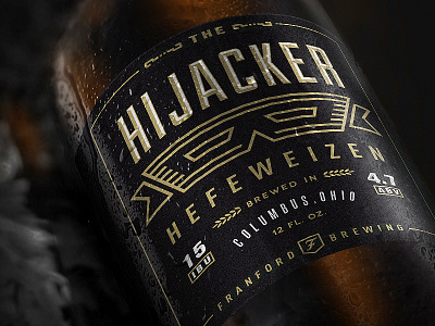 The Hijacker Beer Label beer design label print typography
