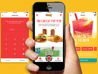 Sonic App Concepts app design food drink ios iphone ui ux