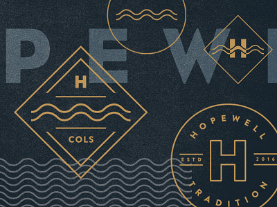 Hopewell Branding badges brand design identity logo
