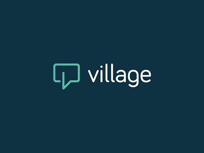 village brand evolved app branding chat communication design icon identity logo