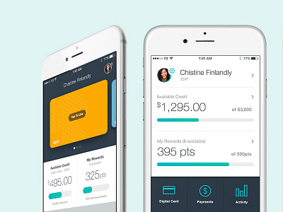 iOS Credit Card Management Dashboard app credit card dashboard design finance ios money native payment ui ux