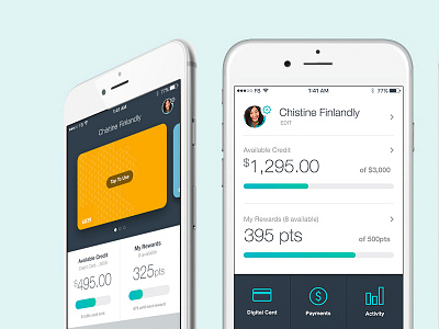 iOS Credit Card Management Dashboard