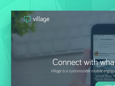 Village Website app design ios product tour ui ux web website