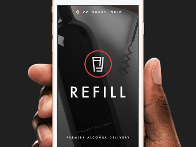 Refill Branding alcohol app branding columbus delivery design icon logo ohio