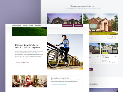 Custom Home Builder Redesign appointment cards community design homes responsive web website