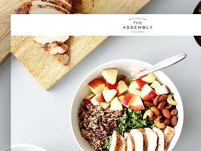 The Assembly Life branding design food homepage photography responsive ui website