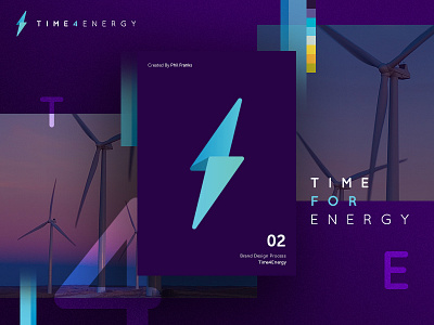 Time4Energy Style Tile bolt brand branding design energy icon identity logo power