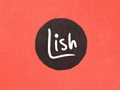 Lish design food logo logotype texture type typography