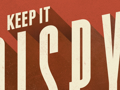 Keep It Crispy design grunge type typography vintage