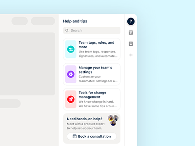 Help and tips integration 🕵🏻‍♀️ admin email front frontapp help help center integration messaging onboarding shared inbox tasks tips