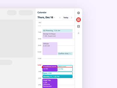 Front Calendar integration 📆 app calendar calendar ui email front integration messaging shared inbox