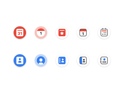 Calendar and Contacts Icons 📅📇 branding calendar calendar app calendar design calendar icon contacts design email explorations front frontapp icons product design ui