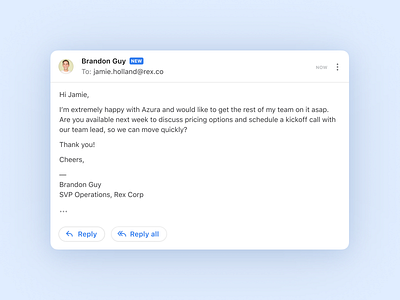 Desktop Reply Actions 🖥 blue cta design desktop desktop app email front frontapp messaging product design reply reply all shared inbox ui