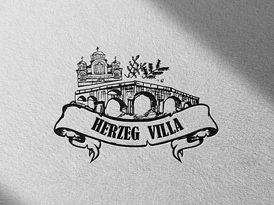 Herzeg villa branding design graphic design illustration logo villa vintage