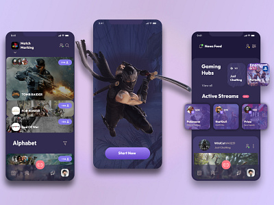 Game Streaming Mobile Application adobexd branding figma game gamestreaming graphic design mobileapplication ui uidesign uiux