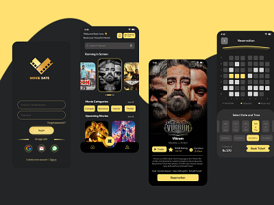 Movie Booking Mobile App branding figma graphic design logo moviebookingapp ui uiux