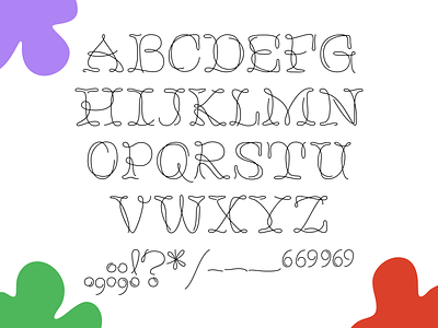 Week 7: Mr Rightside blind contour drawing font font design free font freebies serif type type design typography