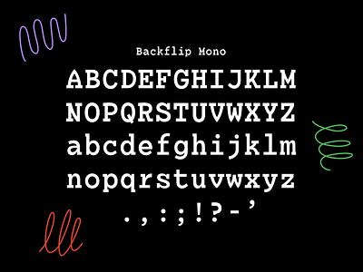 Backflip Mono 52 fonts bold font free freebie freebies monospace serif slab type type design typography