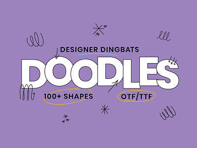 Just released Doodle Dingbats! branding dingbat doodle drawing font icon illustration logo pack squiggle type type design typography