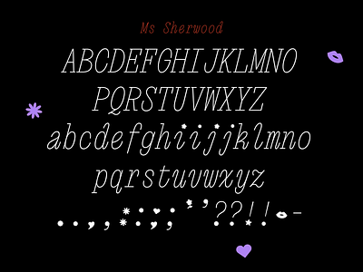Ms Sherwood barbie design font free freebies girly monospace serif slab type type design typewriter typography