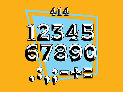 414 3d design font free freebies layered lettering numbers numerals type type design typography