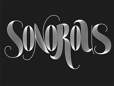A resonating sound handlettering lettering type typography word of the day