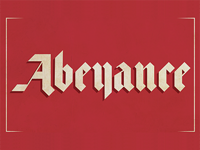 Abeyance blackletter handlettering lettering type type design typography word of the day