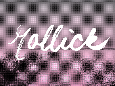 Rollick handlettering lettering script type type design typography word of the day