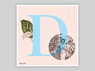 004/100: D from my Doris font. 100 day project 100 days of dropcaps 100dayproject art collage daily drop cap daily project dropcap lettering pink type design wip