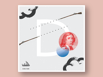 030/100: Deborah Sampson 100 day project 100 days of dropcaps 100dayproject art collage daily drop cap daily project dropcap lettering pink type design