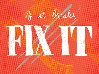 STFW Tip 010: Fix your shit! collage drawing ecofriendly hand lettering illustration lettering sustainability type typography
