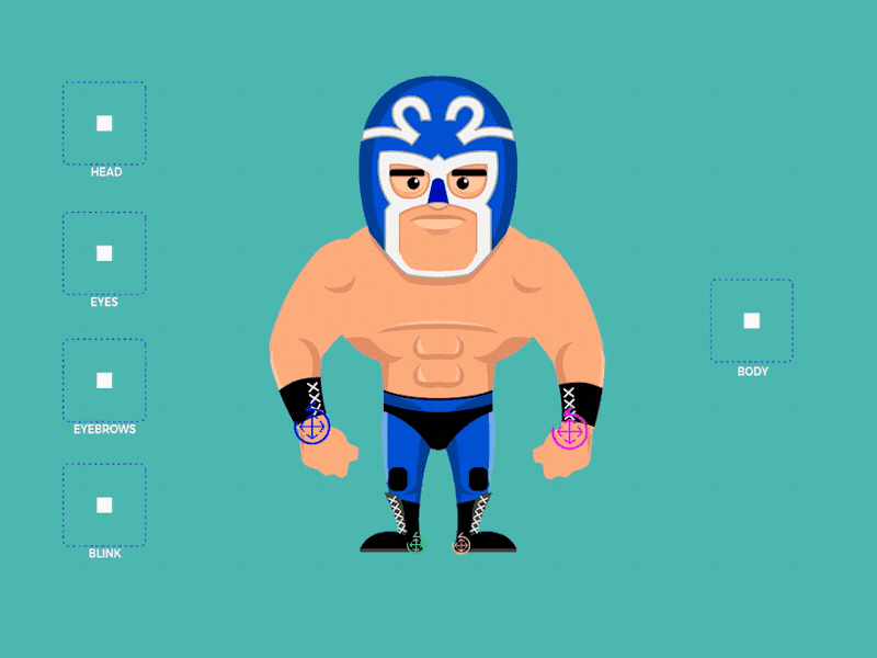 Wrestler Rig Test animation character exodo gif rig test wrestler