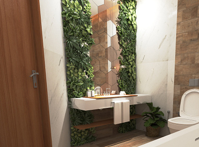 bathroom sd2 3d 3dsmax baathroom design frech interior design vegetal vray