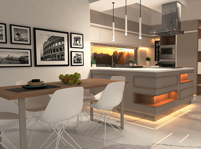 Kitchen 1 Mmt 3d 3dsmax design interior design kitchendesign kitchenideas kitchenisland vray