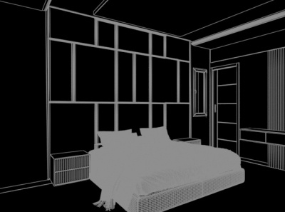 3D skyline 3d 3dsmax bedroom bedroomdesign design interior design vray