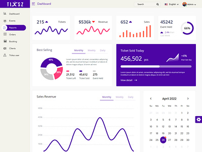 ticksz Dashboard app branding design graphic design illustration logo typography ui ux vector