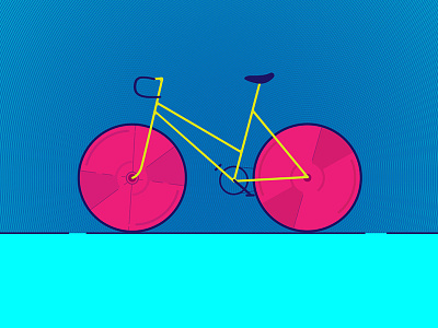 Minimal Bike bike colors illustration minimal vector