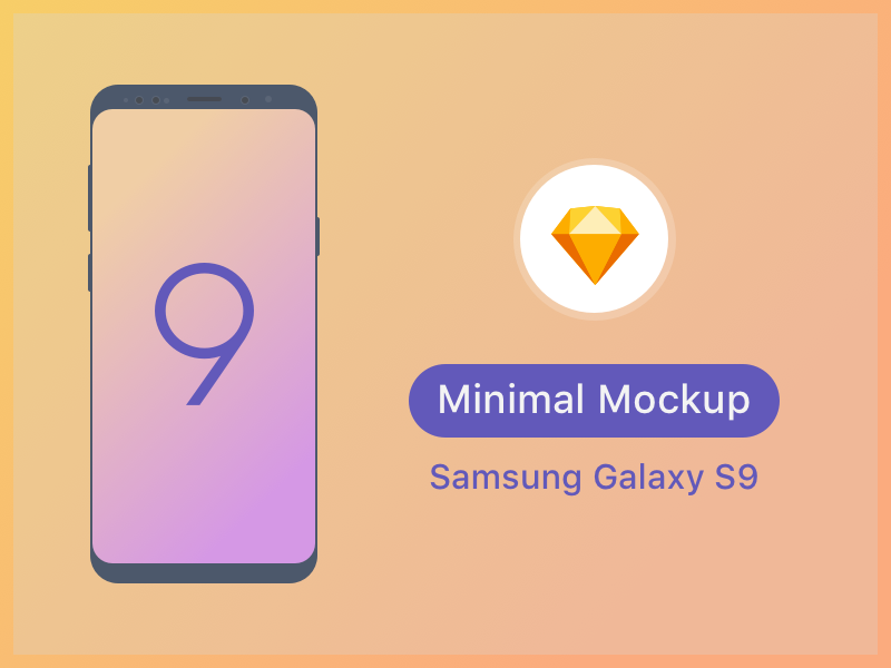 Samsung S9 Minimal Mockup download templates samsung galaxy s9 free mock-up vector ui ux android sketch mobile mockup