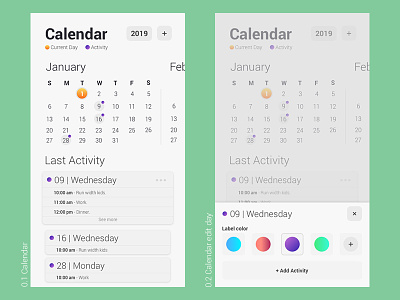 Calendar interactiondesign mobiledesign ui ui design user experience user interface ux ux design