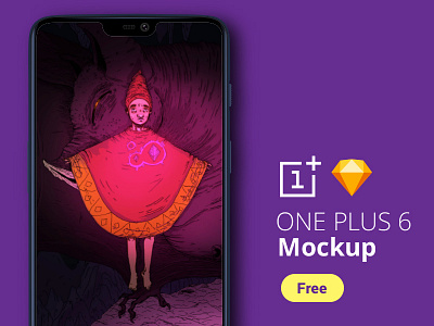 Free One Plus 6 Mockup + Bonus Background