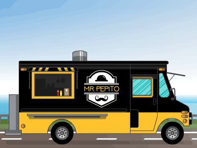 Mr Pepito Miami Truck Animation animation concept design food illustration loop mrpepito vector