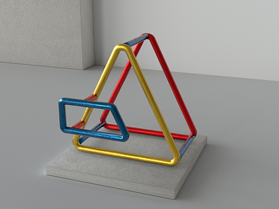 “A” sculpture series 3d