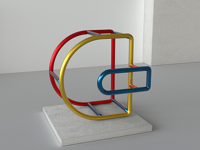 “C” sculpture series 3d