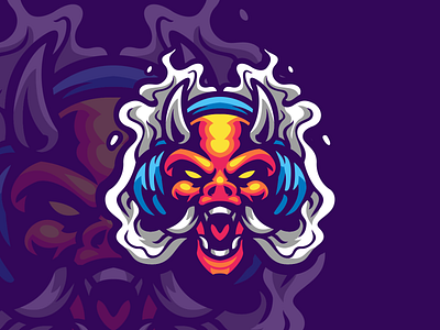 Devil Smoke app branding design esport graphic design illustration logo mascot vector