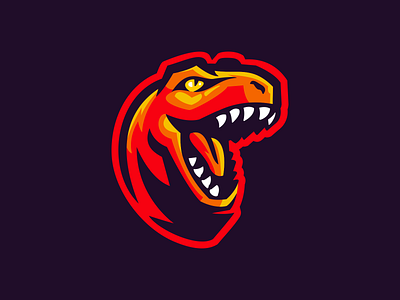 Red Dino design esport graphic design illustration logo vector